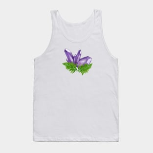 Amethyst Crystal and Fern Graphic Tank Top